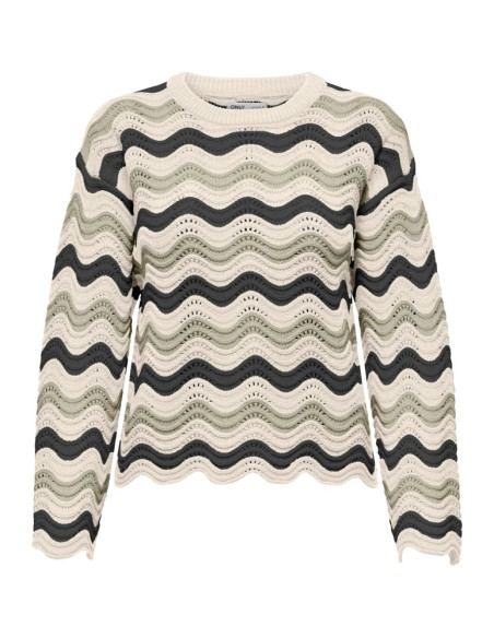 Jersey  estructura  . ONLASA LS WAVE STRUCTURE O-NECK CC KNT