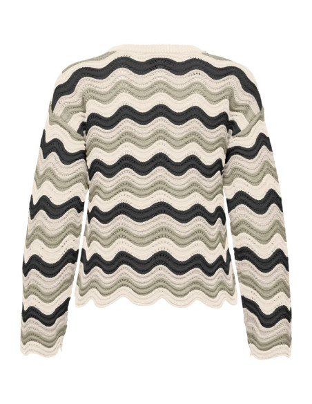 Jersey  estructura  . ONLASA LS WAVE STRUCTURE O-NECK CC KNT