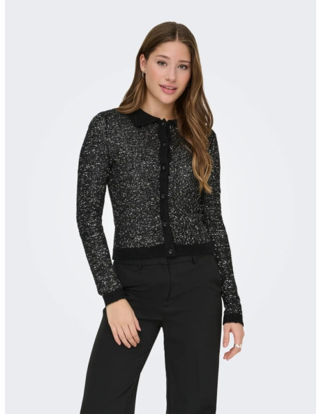 Chaqueta lentejuela.ONLABBY LS POLO SEQUINS CARDIGAN CS KNT