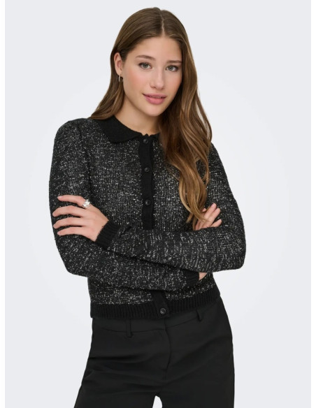 Chaqueta lentejuela.ONLABBY LS POLO SEQUINS CARDIGAN CS KNT