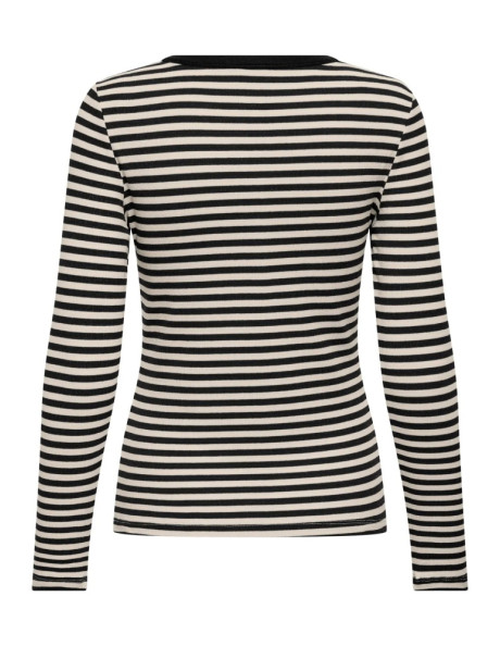 Camiseta rayas. ONLELENE L/S PLACKET TOP JRS