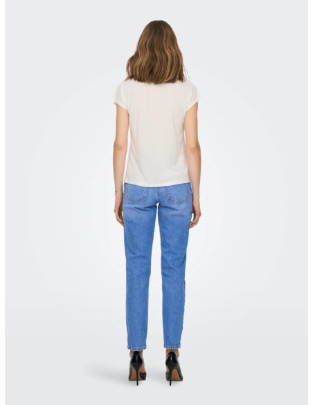 Camiseta básica manga corta cuello pico . ONLFREE LIFE S/S