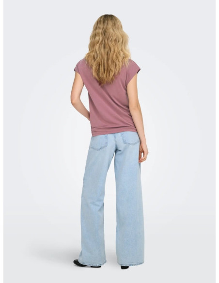 Camiseta básica manga corta cuello pico . ONLFREE LIFE S/S