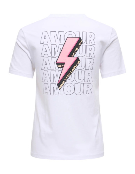 Camiseta love . ONLARIYA LIFE REG S/S LOVE TOP BOX JRS