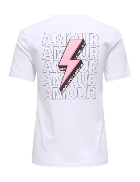 Camiseta love . ONLARIYA LIFE REG S/S LOVE TOP BOX JRS