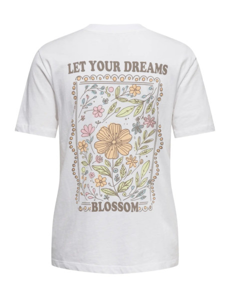 Camiseta  flor . ONLLUCY MONJA SS TOP JRS NOOS