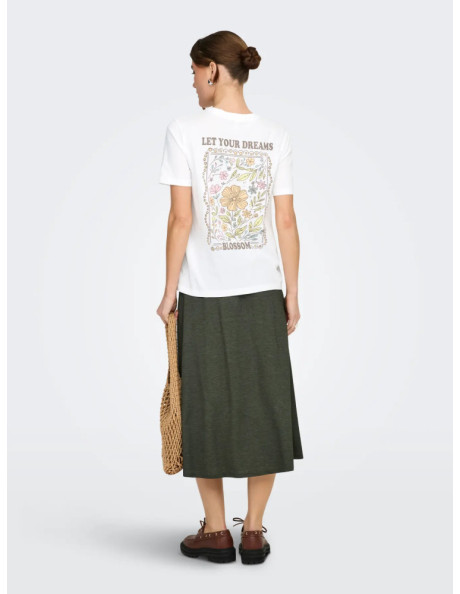 Camiseta  flor . ONLLUCY MONJA SS TOP JRS NOOS