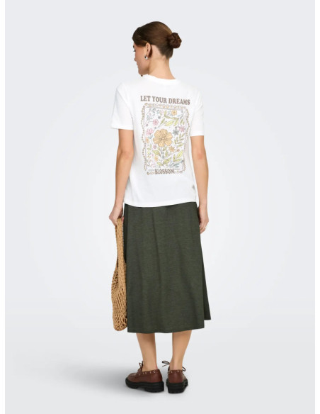 Camiseta  flor . ONLLUCY MONJA SS TOP JRS NOOS