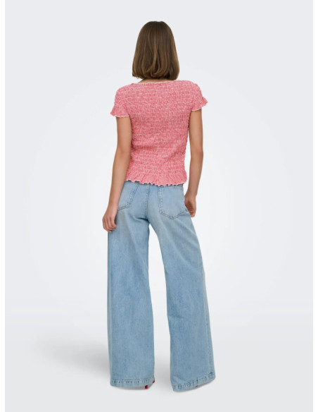 Top .ONLCELLE CAP SMOCK BOATNECK TOP JRS