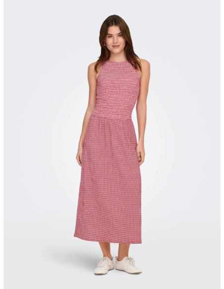 Vestido de cuadros. ONLCELLE S/L SMOCK DRESS JRS .