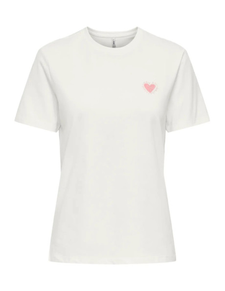 Camiseta corazón  .ONLALMA S/S HEART TEE JRS OUTLET