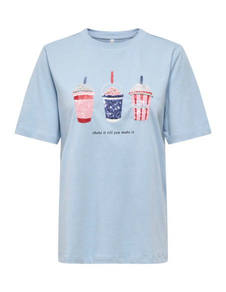 Camiseta popcorn .ONLBURST S/S POPCORN TOP BOX JRS