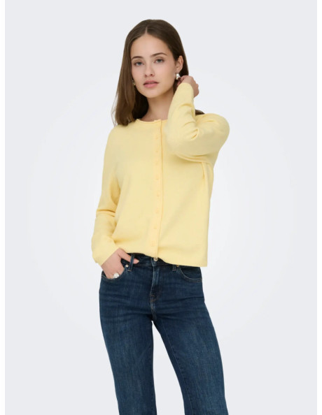 Chaqueta básica colores . ONLLOYAL LS O-NECK BUTTON CARDI KNT NOOS