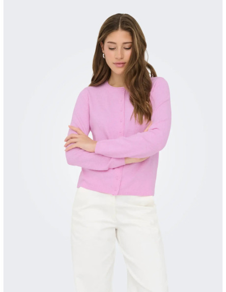 Chaqueta básica colores . ONLLOYAL LS O-NECK BUTTON CARDI KNT NOOS