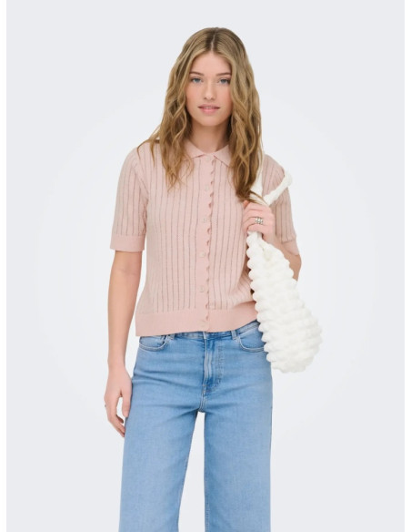 Cárdigan manga corta.ONLELMA POLO S/S CARDIGAN KNT NOOS