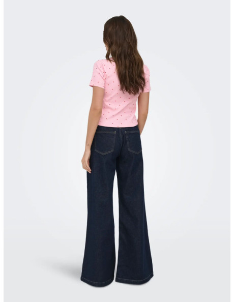 Camiseta cortita . ONLFENJA S/S AOP TOP JRS NOOS