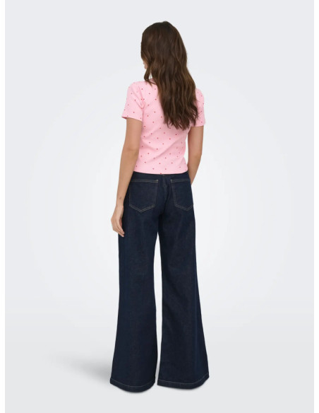 Camiseta cortita . ONLFENJA S/S AOP TOP JRS NOOS