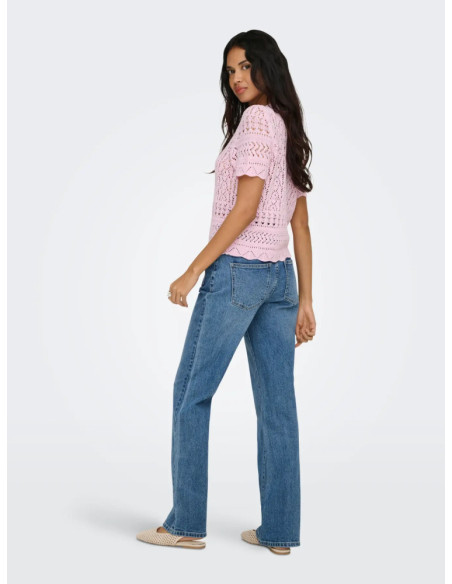 Top calado . NLELKE LIFE SS STRUCTUR O-NECK KNT NOOS