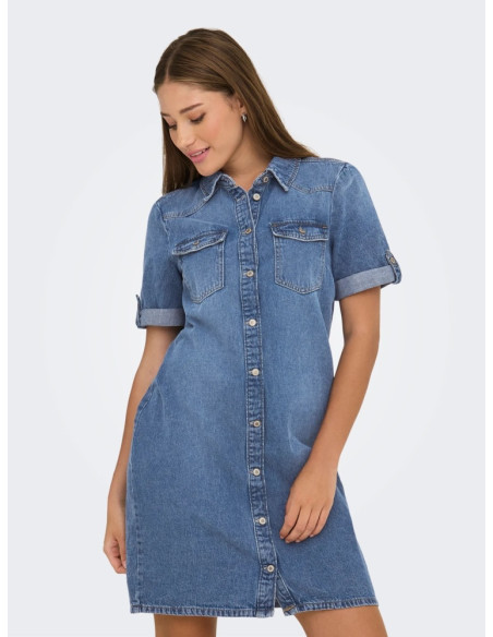 Vestido vaquero. ONLLISA S/S DNM DRESS GUA NOOS