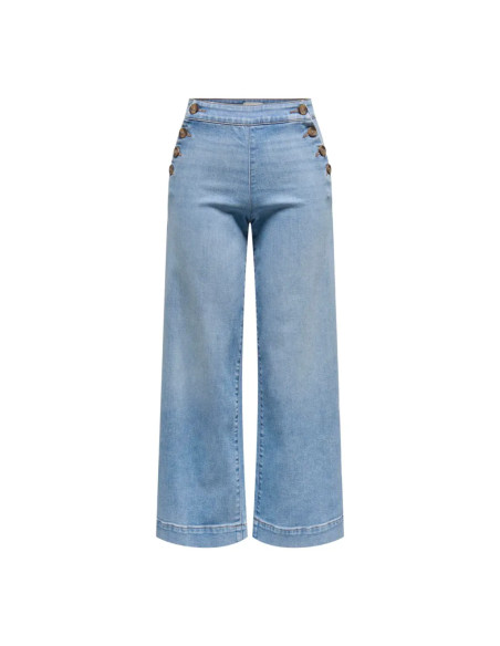 Pantalón ancho . ONLMADISON HW BUTTON WIDE CRP DNM GEN223