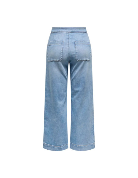 Pantalón ancho . ONLMADISON HW BUTTON WIDE CRP DNM GEN223