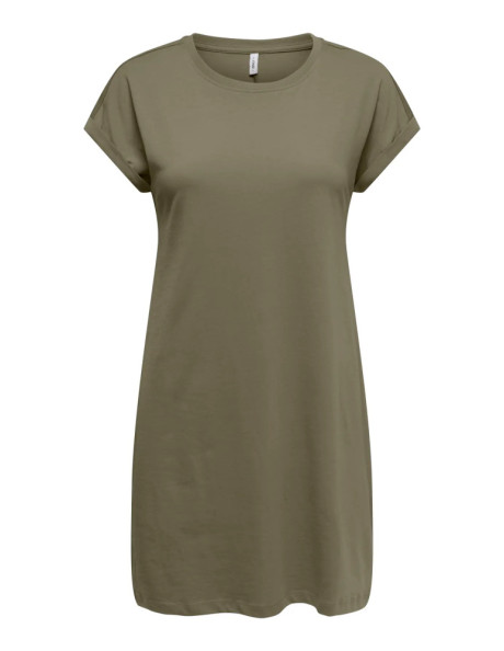 Vestido básico algodón .ONLBLOOM S/S FOLD UP DRESS JRS