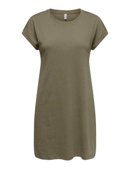 Vestido básico algodón .ONLBLOOM S/S FOLD UP DRESS JRS