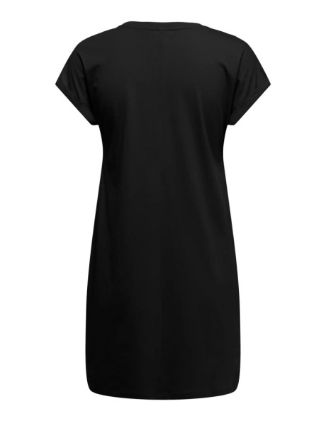 Vestido básico algodón .ONLBLOOM S/S FOLD UP DRESS JRS