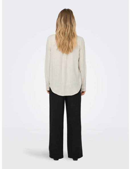 Camisa lino . ONLYASMIN-SIESTA LS LI BL SHIRT PNT NOOS