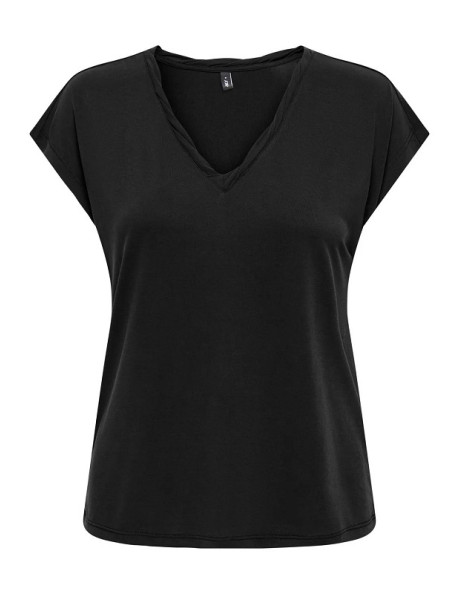Camiseta cuello pico . ONLHANNAH S/S V-NECK TOP CC JRS