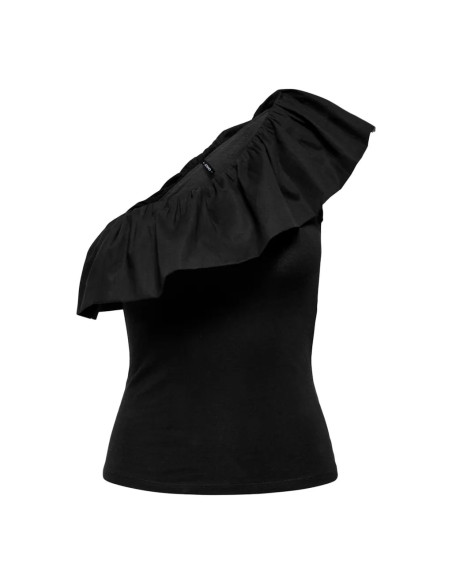 Camiseta asimétrica. ONLSOFFY ONE SHOULDER MIX TOP BOX JRS