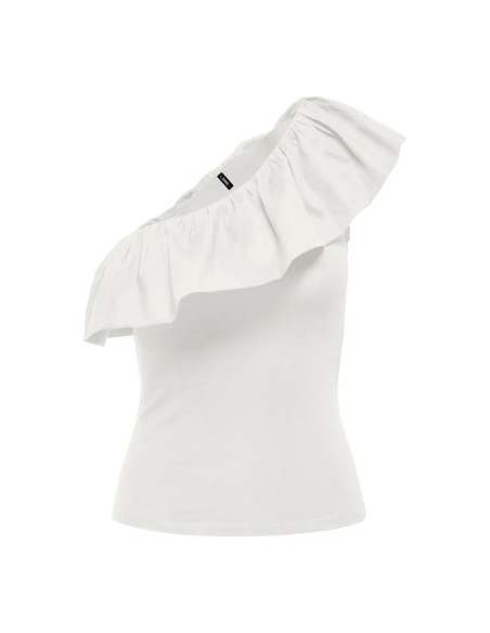Camiseta asimétrica. ONLSOFFY ONE SHOULDER MIX TOP BOX JRS