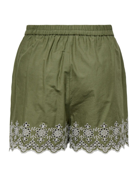 Bermuda . ONLLOU LIFE EMB LOOSE SHORTS WVN