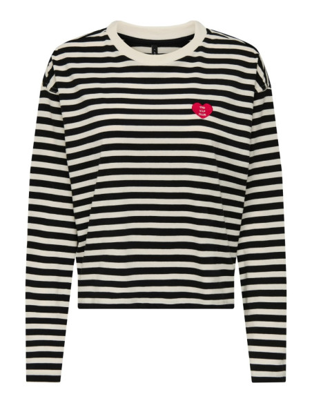 Camiseta rayas manga larga.ONLLIVINA L/S O-NECK STRIPE TOP BOX JRS