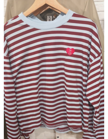 Camiseta rayas manga larga.ONLLIVINA L/S O-NECK STRIPE TOP BOX JRS
