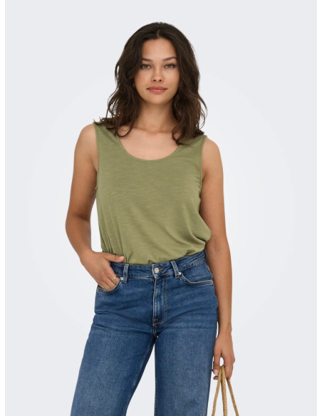 Camiseta asas .ONLFREDA S/L U-NECK MIX TOP BOX JRS