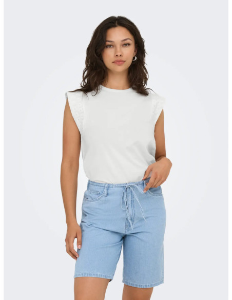 Camiseta sin manga . ONLHENRIETTE LIFE S/L MIX TOP JRS