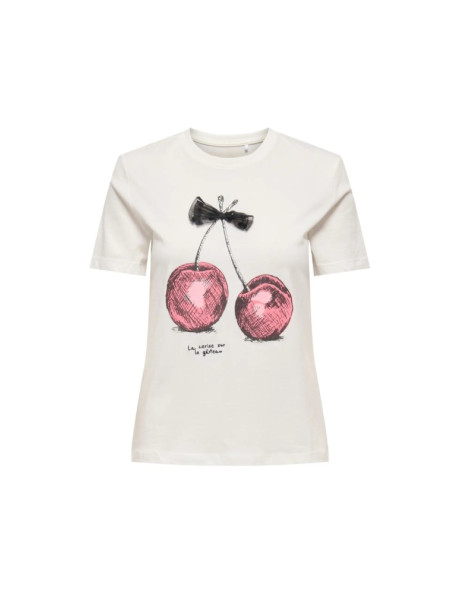 Camiseta cereza.ONLNITA LIFE REG S/S BOW TOP PRI CS JRS