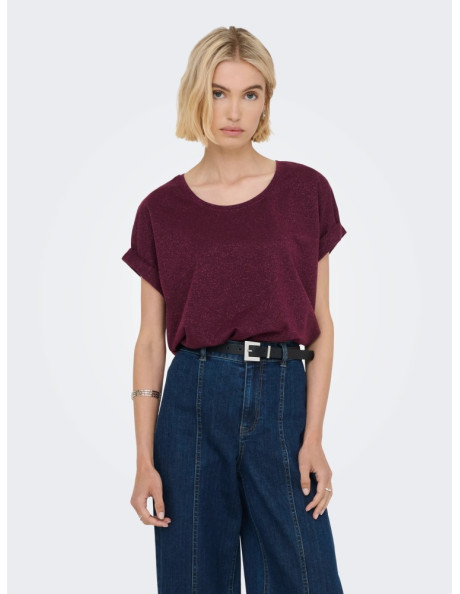 Camiseta brillo.ONLMOSTER GLITTER S/S TOP NOOS JRS