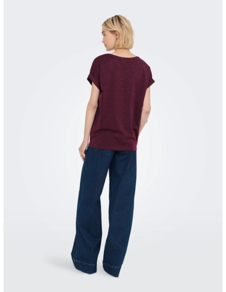 Camiseta brillo.ONLMOSTER GLITTER S/S TOP NOOS JRS