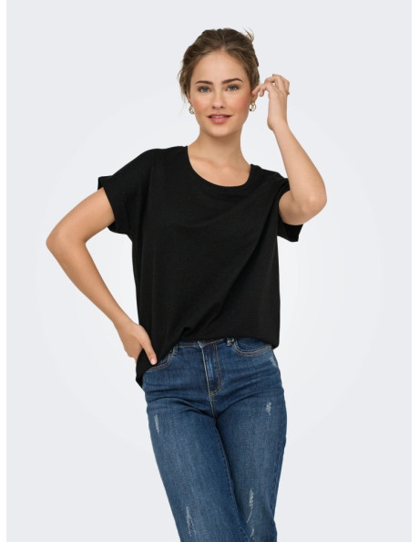 Camiseta brillo.ONLMOSTER GLITTER S/S TOP NOOS JRS