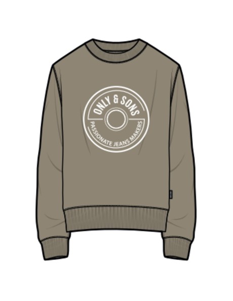 Sudadera logo Only & Sons. ONSONLY&SONS REG CREW NECK SWEAT