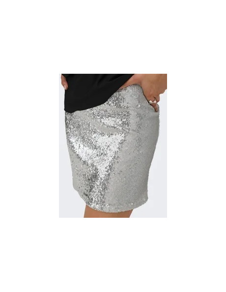 Falda corta lentejuelas. ONLSIMONE SHORT SEQUINS SKIRT JRS
