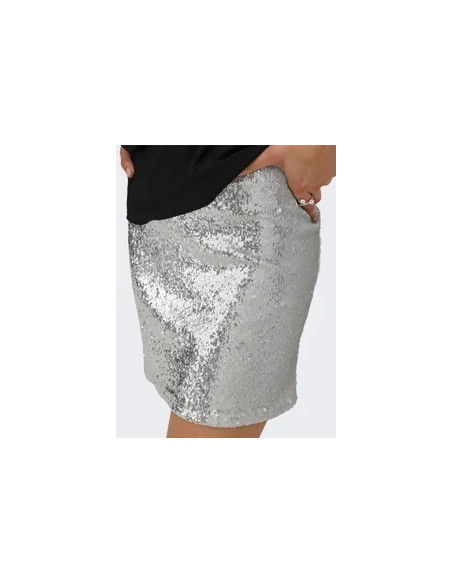 Falda corta lentejuelas. ONLSIMONE SHORT SEQUINS SKIRT JRS