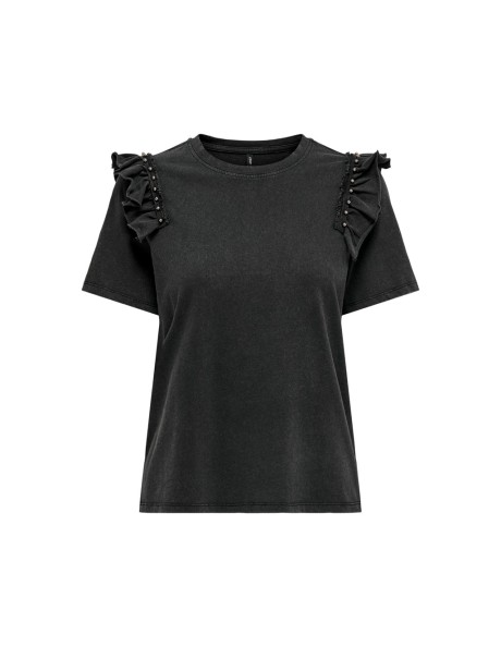 ONLREBELLE S/S FRILL TOP JRS