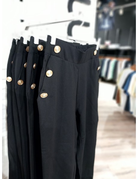 Pantalones de tela para mujer, pantalón negro, pitillo, holgado