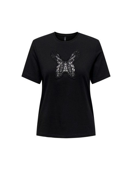 Camiseta mariposa . ONLFLY S/S TOP BOX JRS