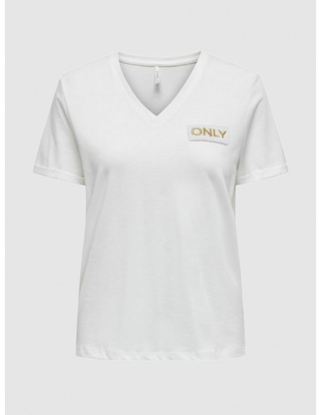 Camiseta logo only . ONLNORI S/S TOP V-NECK CS JRS