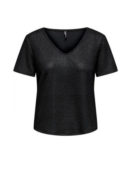 Camiseta brilli .ONLILSA S/S SHINE V-NECK TOP JRS