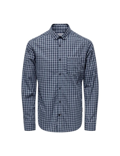 Camisa cuadros.ONSALVARO LIFE SLIM LS CHECK POPLN SHIRT